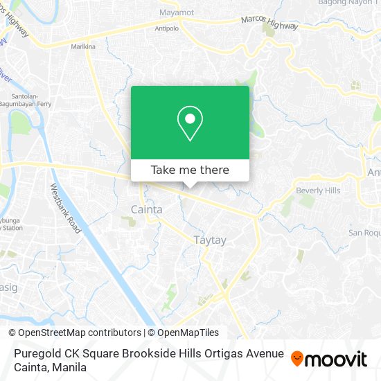 Puregold CK Square Brookside Hills Ortigas Avenue Cainta map