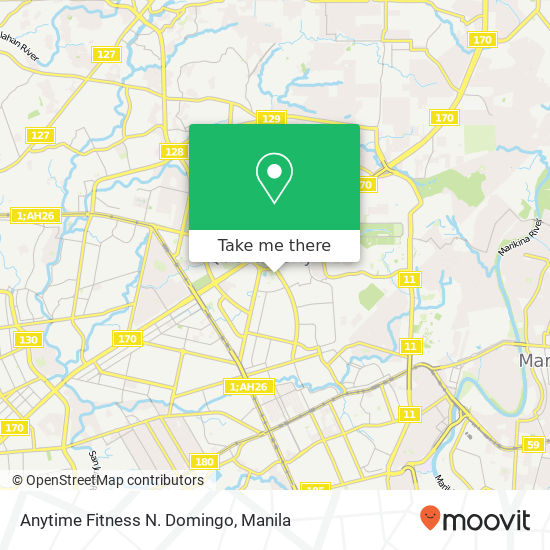 Anytime Fitness N. Domingo map