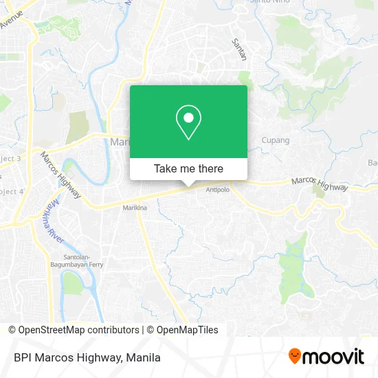 BPI Marcos Highway map