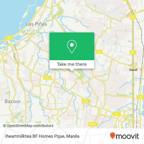 Iheartmilktea BF Homes Pque map
