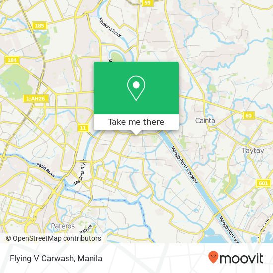 Flying V Carwash map