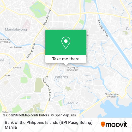 Bank of the Philippine Islands (BPI Pasig Buting) map