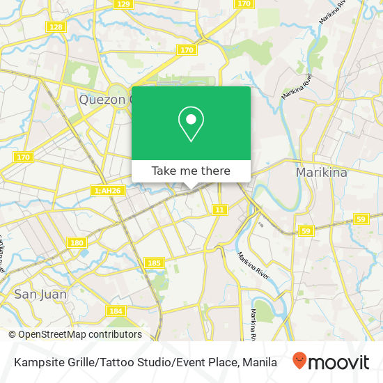 Kampsite Grille / Tattoo Studio / Event Place map