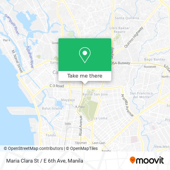 Maria Clara St / E 6th Ave map
