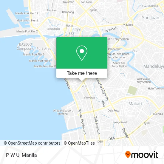 P W U map