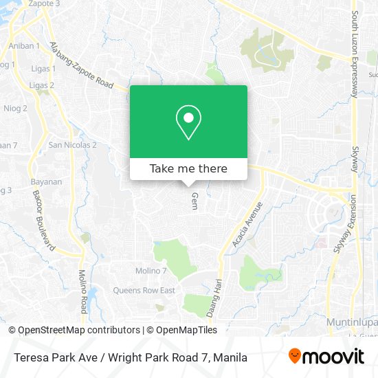 Teresa Park Ave / Wright Park Road 7 map