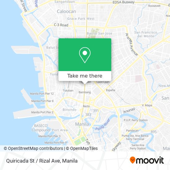 Quiricada St / Rizal Ave map