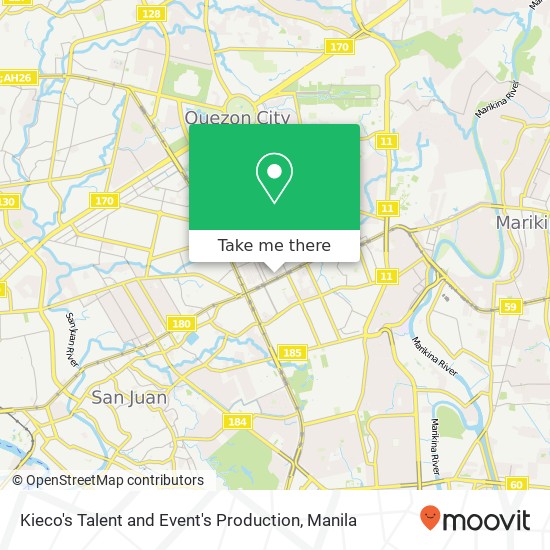 Kieco's Talent and Event's Production map
