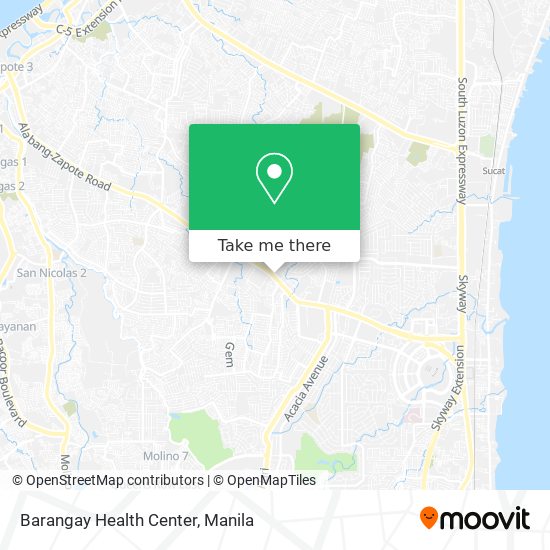 Barangay Health Center map