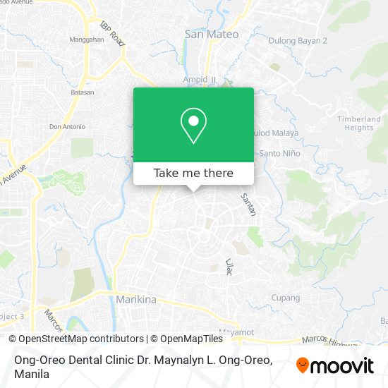 Ong-Oreo Dental Clinic Dr. Maynalyn L. Ong-Oreo map