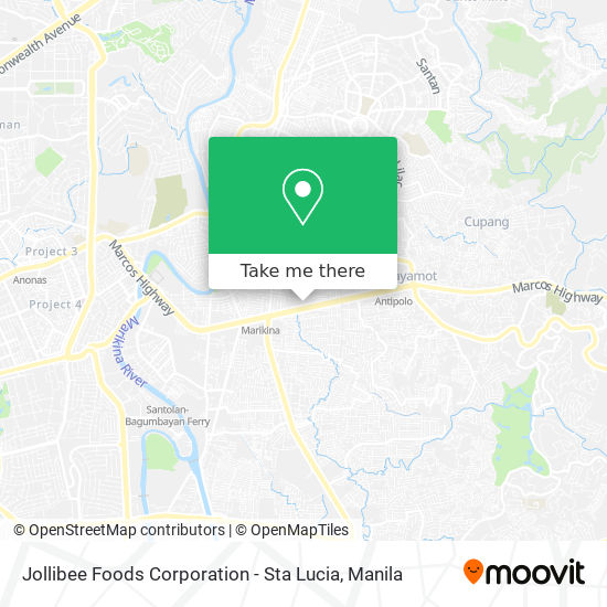 Jollibee Foods Corporation - Sta Lucia map