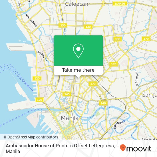 Ambassador House of Printers Offset Letterpress map