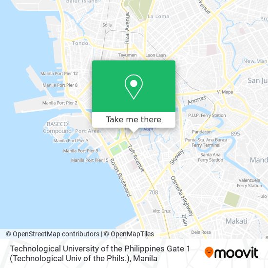 Technological University of the Philippines Gate 1 (Technological Univ of the Phils.) map
