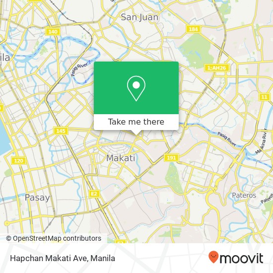 Hapchan Makati Ave map