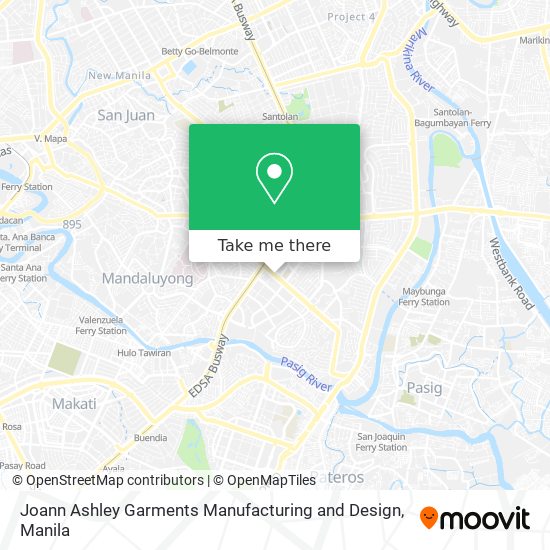 Joann Ashley Garments Manufacturing and Design map