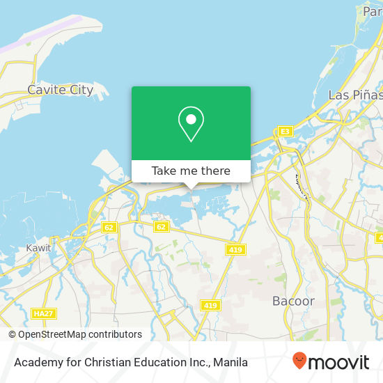 Academy for Christian Education Inc. map