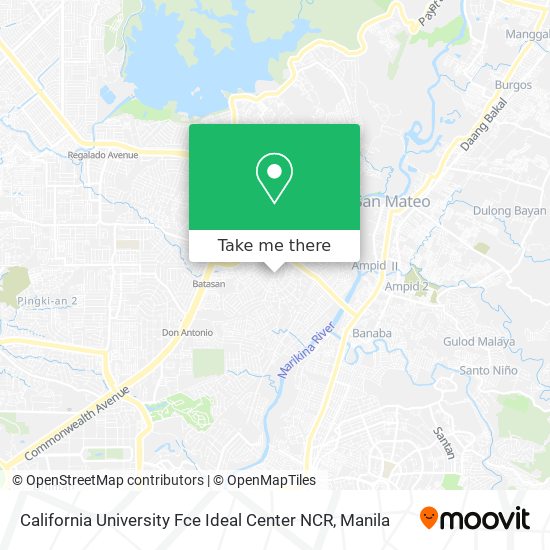 California University Fce Ideal Center NCR map