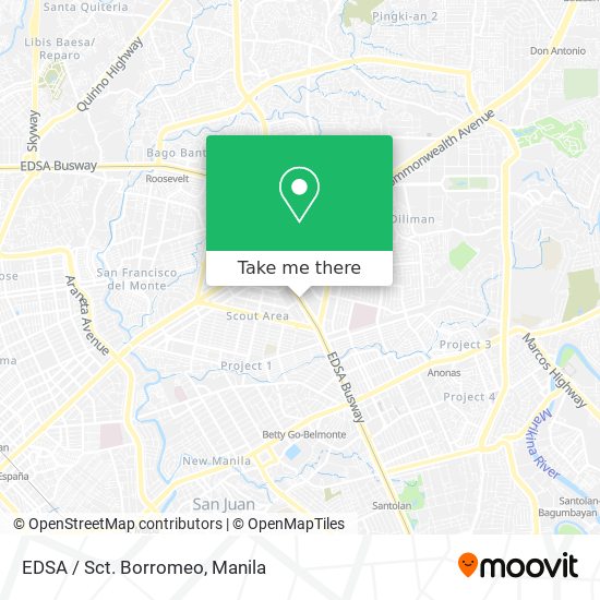 EDSA / Sct. Borromeo map