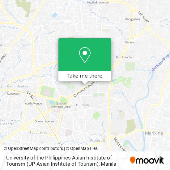 University of the Philippines Asian Institute of Tourism (UP Asian Institute of Tourism) map