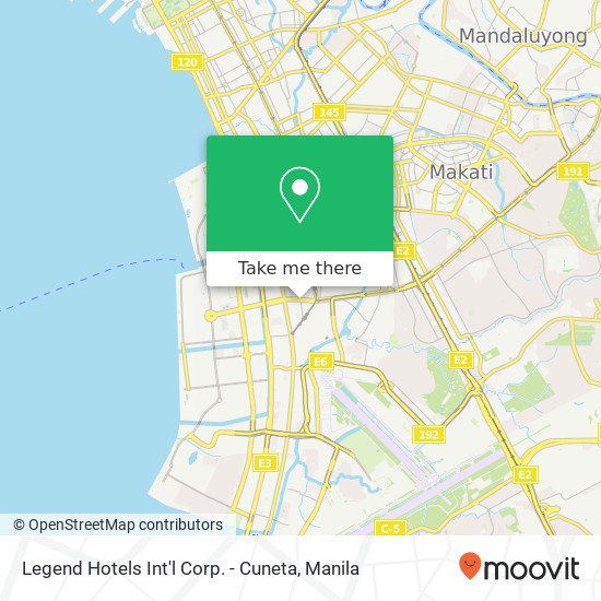 Legend Hotels Int'l Corp. - Cuneta map