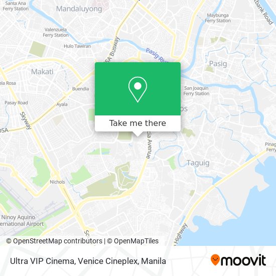 Ultra VIP Cinema, Venice Cineplex map