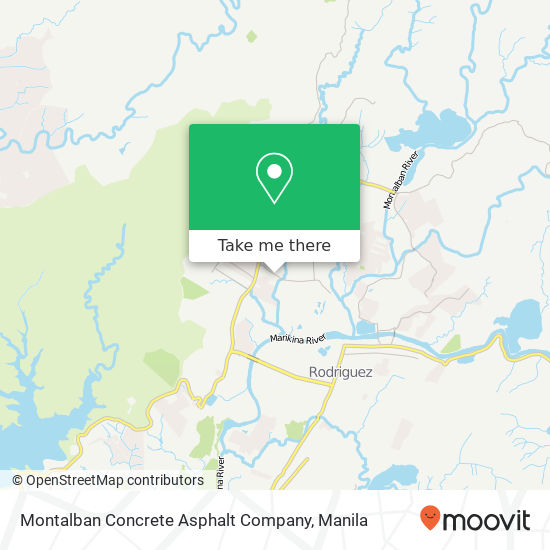 Montalban Concrete Asphalt Company map