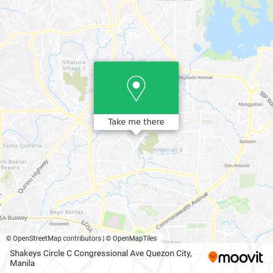 Shakeys Circle C Congressional Ave Quezon City map