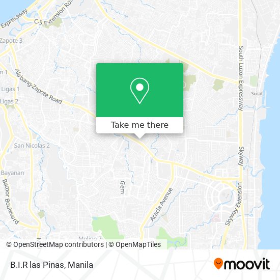 B.I.R las Pinas map