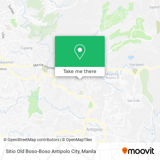 Sitio Old Boso-Boso Antipolo City map