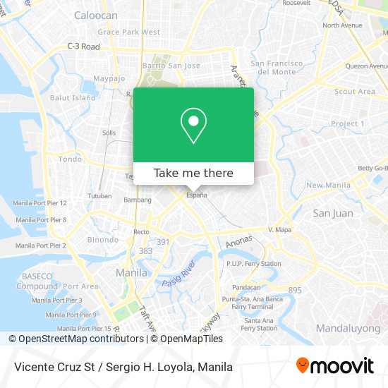 Vicente Cruz St / Sergio H. Loyola map