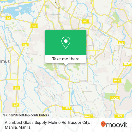 Alumbest Glass Supply, Molino Rd, Bacoor City, Manila map