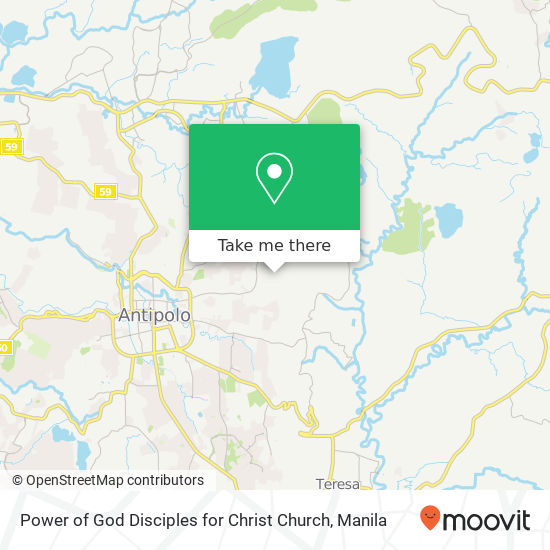 Power of God Disciples for Christ Church map