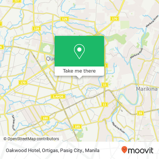 Oakwood Hotel, Ortigas, Pasig City. map