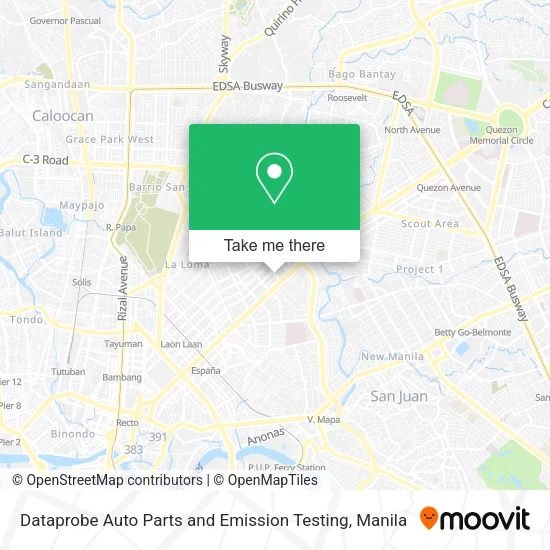 Dataprobe Auto Parts and Emission Testing map