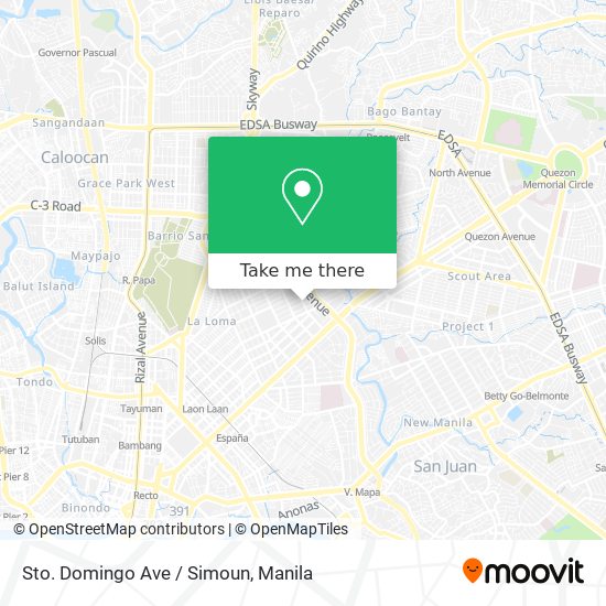 Sto. Domingo Ave / Simoun map