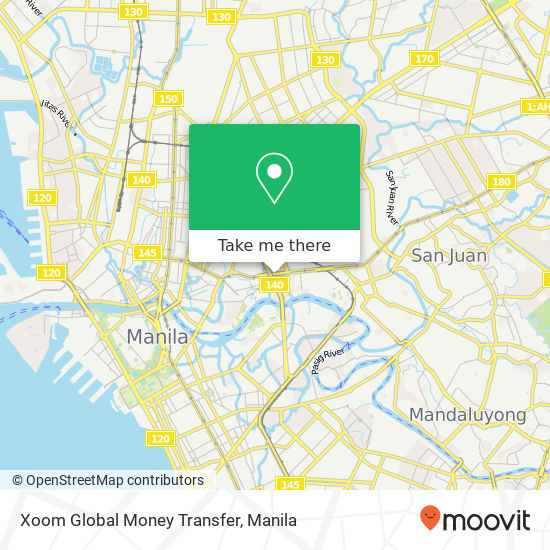 Xoom Global Money Transfer map