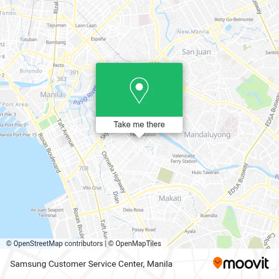 Samsung Customer Service Center map