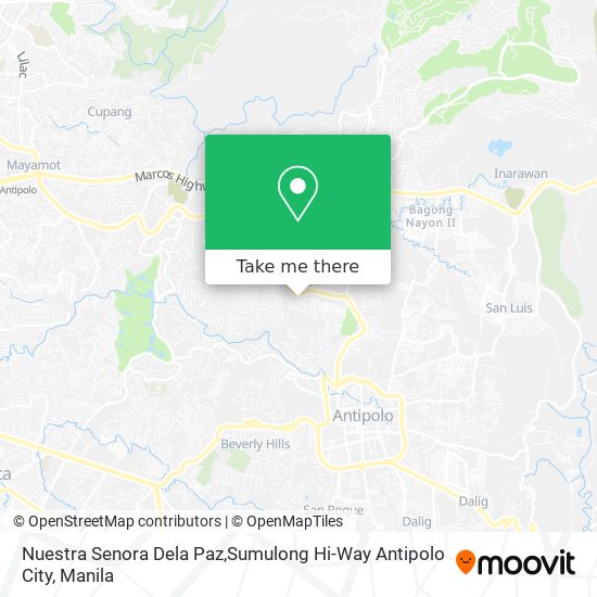 Nuestra Senora Dela Paz,Sumulong Hi-Way Antipolo City map