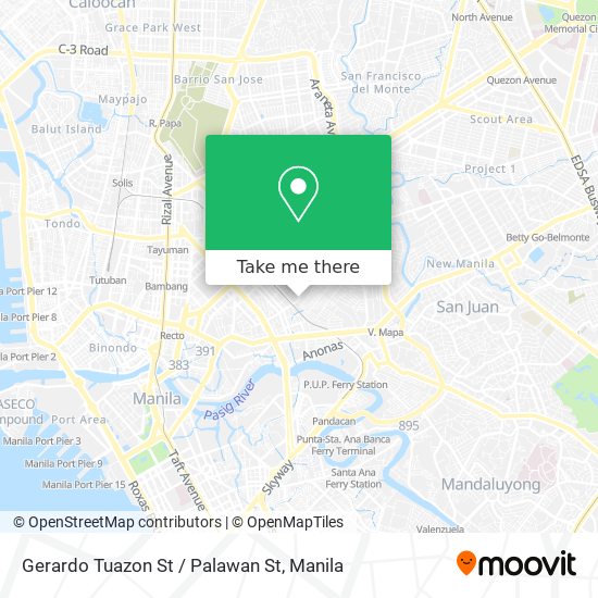 Gerardo Tuazon St / Palawan St map
