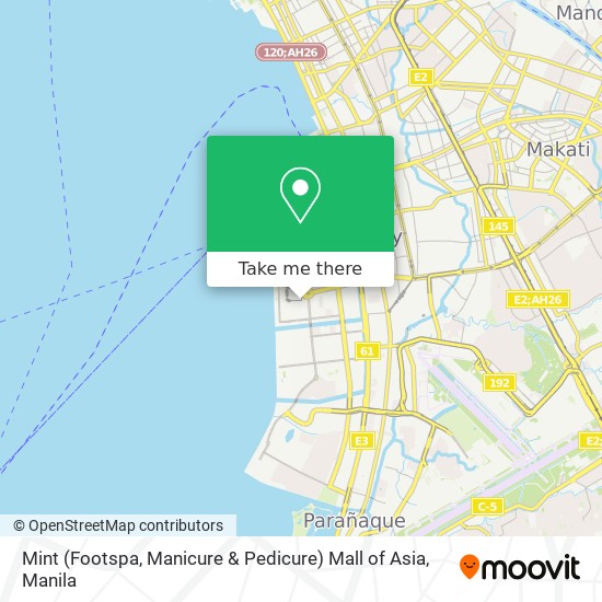 Mint (Footspa, Manicure & Pedicure) Mall of Asia map