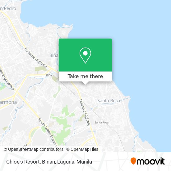 Chloe's Resort, Binan, Laguna map