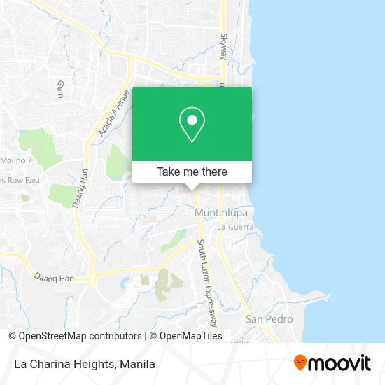 La Charina Heights map