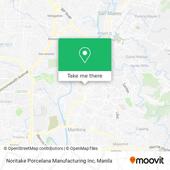 Noritake Porcelana Manufacturing Inc map