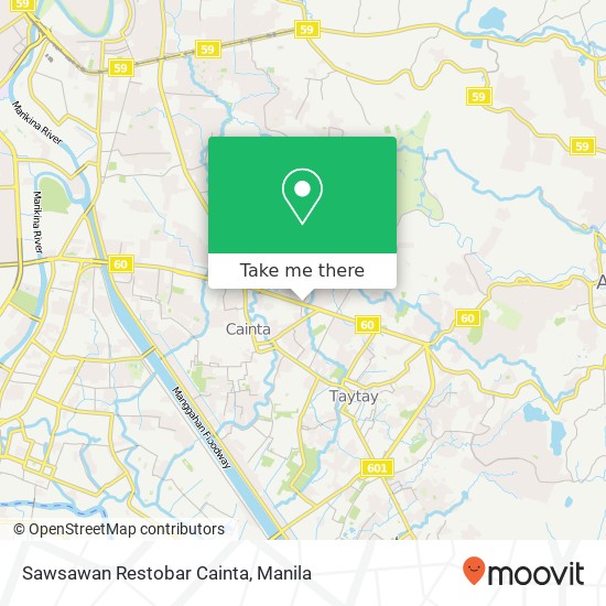 Sawsawan Restobar Cainta map