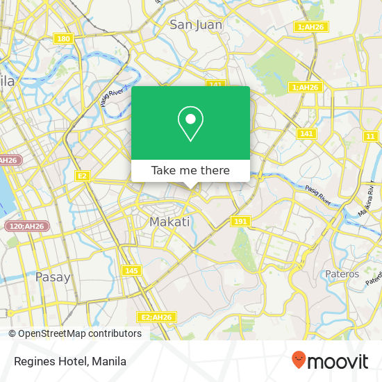 Regines Hotel map