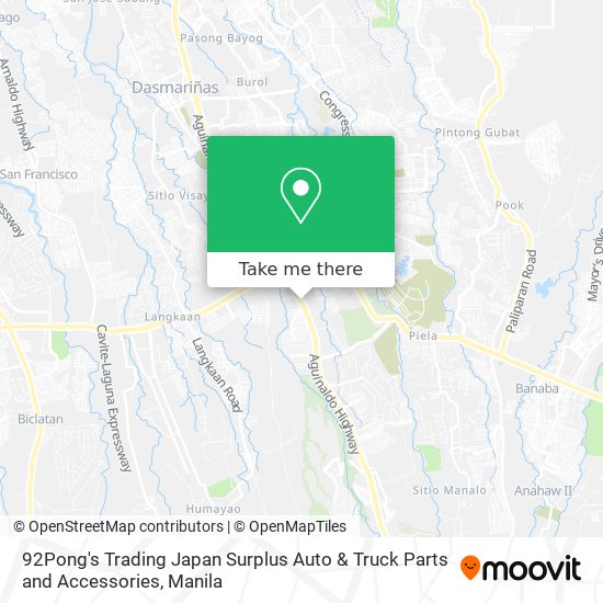 92Pong's Trading Japan Surplus Auto & Truck Parts and Accessories map