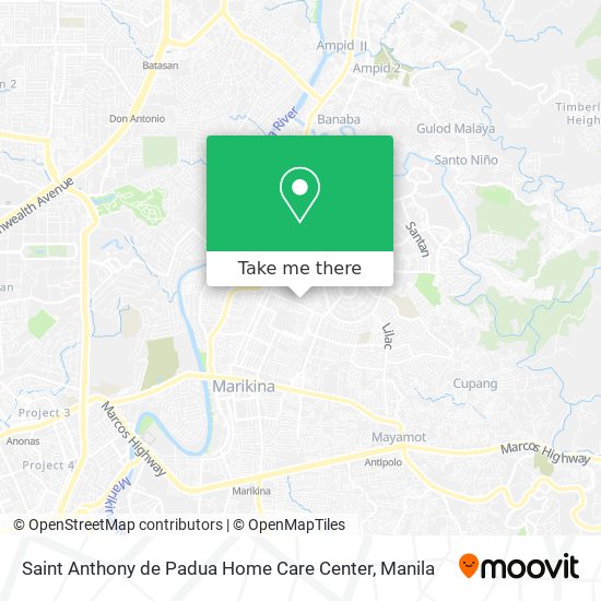 Saint Anthony de Padua Home Care Center map
