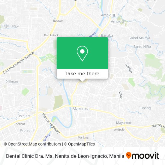 Dental Clinic Dra. Ma. Nenita de Leon-Ignacio map