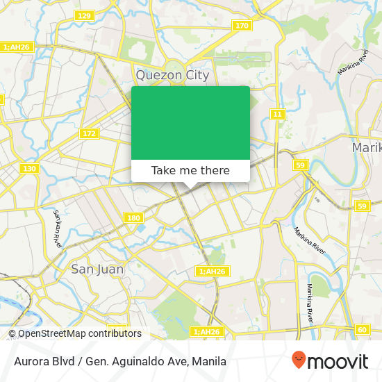 Aurora Blvd / Gen. Aguinaldo Ave map