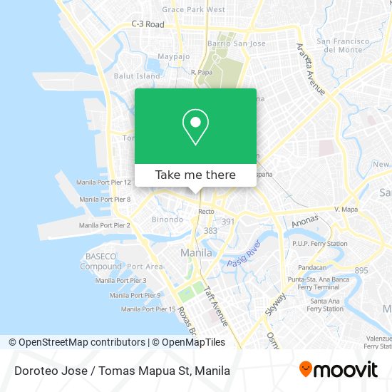 Doroteo Jose / Tomas Mapua St map